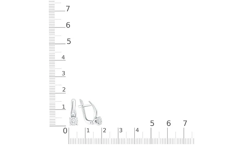 Серьги Малинки из белого золота с 18 бриллиантами