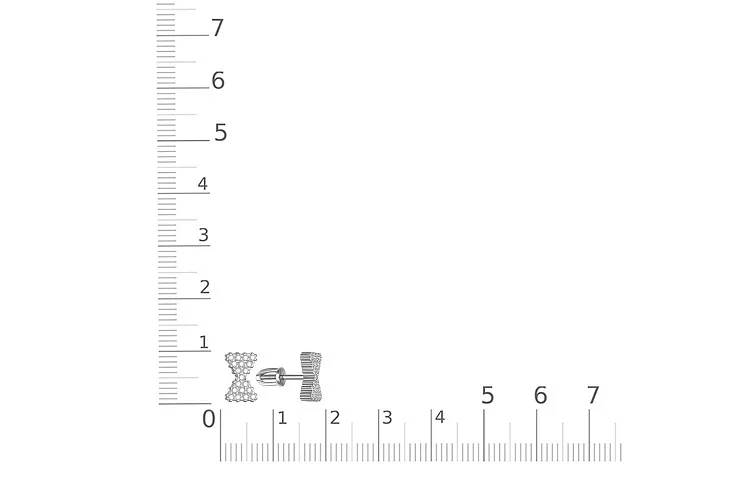 Серьги-пусеты Бантики из белого золота с 38 бриллиантами
