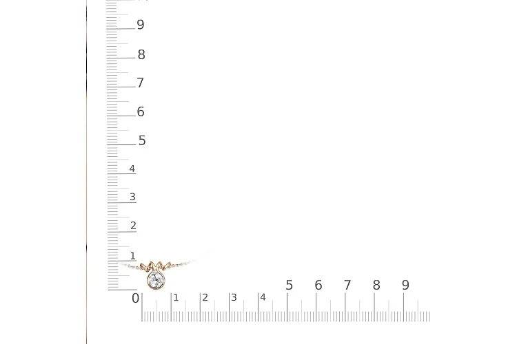 Колье из красного золота с кристаллом swarovski