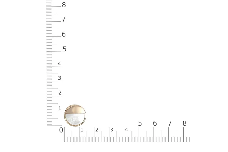 Подвеска Круг из красного золота с перламутром
