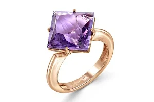 Кольцо из красного золота с аметистом