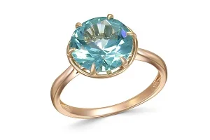 Кольцо из красного золота с ситаллом