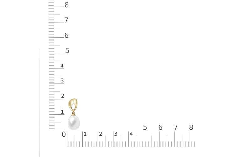 Подвеска из жёлтого золота с жемчугом