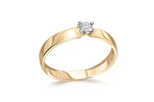 Кольцо из жёлтого золота с бриллиантом