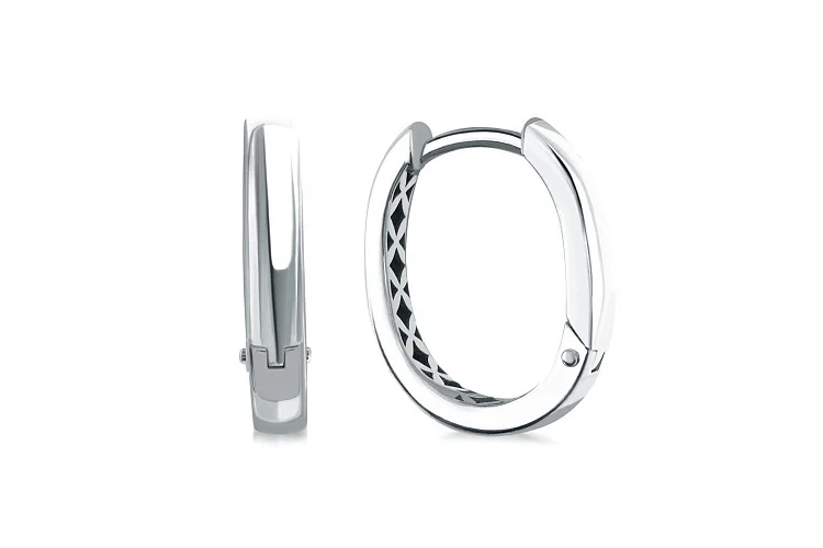 Серьги из белого золота без вставок