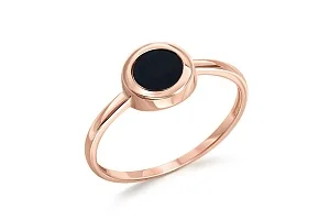 Детское кольцо из красного золота с ониксом