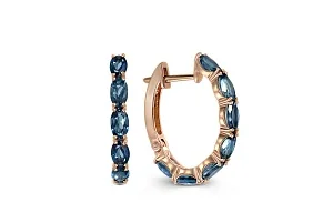 Серьги из красного золота с 14 топазами лондон