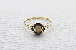 Кольцо из жёлтого золота с раухтопазом