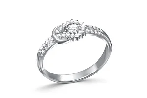 Кольцо из белого золота с 36 бриллиантами