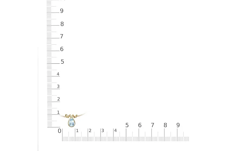 Колье из жёлтого золота с топазом sky
