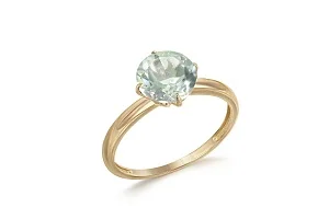 Кольцо из жёлтого золота с аметистом