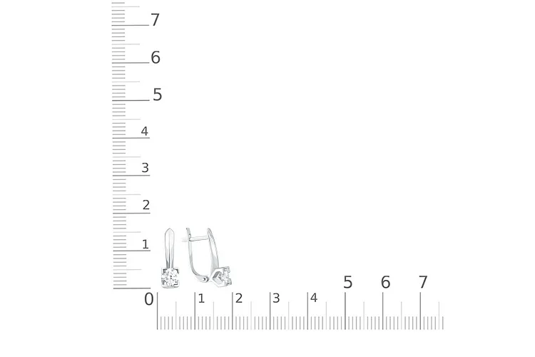 Серьги из белого золота с 2 выращенными бриллиантами