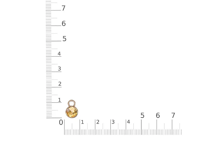 Подвеска серёг-трансформеров из красного золота с цитрином