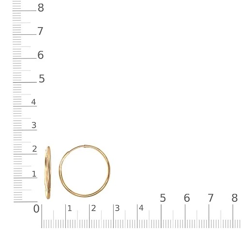 Серьги-конго из жёлтого золота без вставок