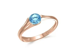 Кольцо из красного золота с топазом swiss