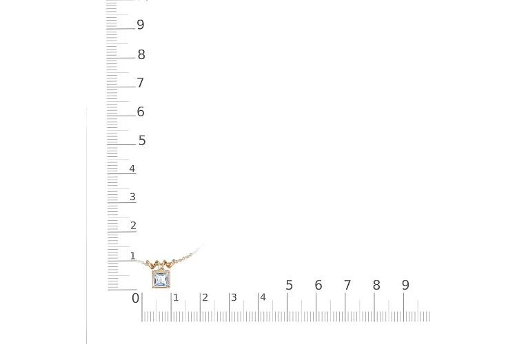 Колье из красного золота с топазом sky