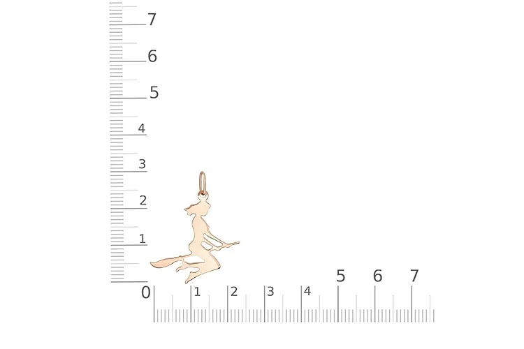 Подвеска Ведьма из красного золота без вставок