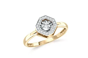 Кольцо из жёлтого золота с 21 бриллиантами