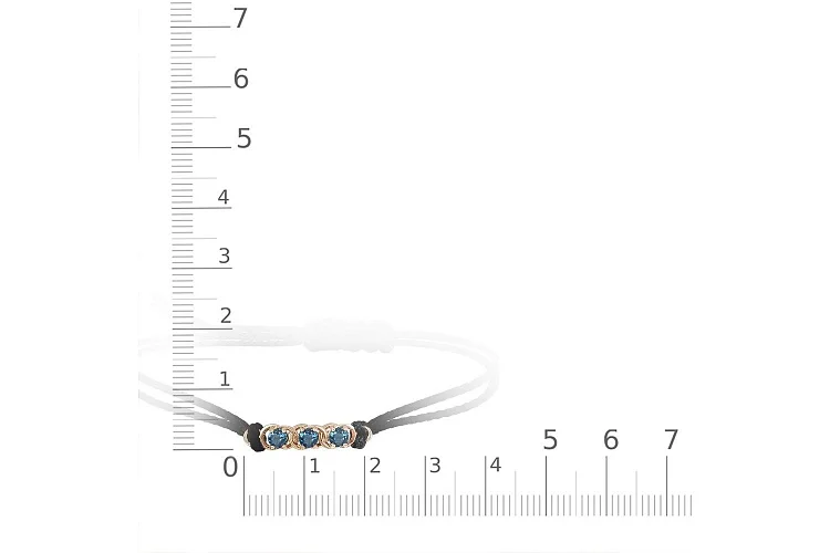 Браслет из красного золота с 3 топазами лондон