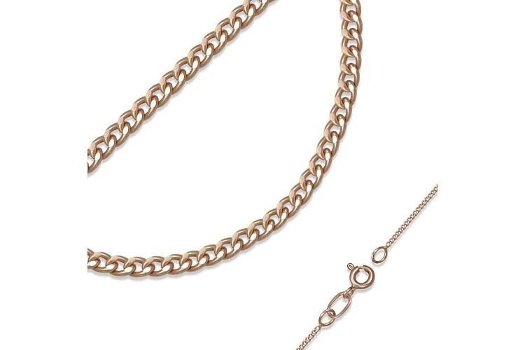 Цепь плетение панцирь ⌀ нити 0,30 мм  из красного золота