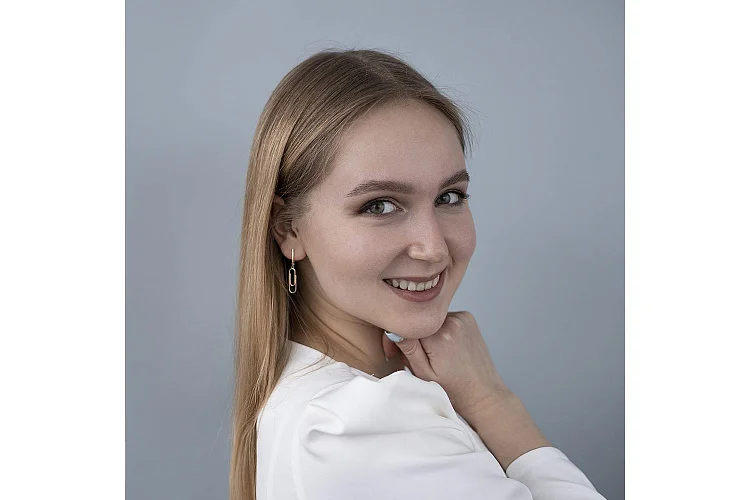 Серьги Скрепки из жёлтого золота без вставок