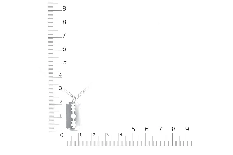 Колье Лезвие из белого золота без вставок