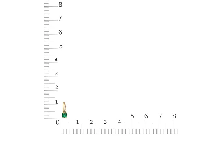 Подвеска из жёлтого золота с изумрудом