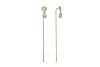 Серьги-продёвки из красного золота с 22 топазами swiss