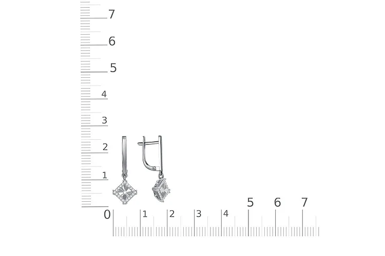 Серьги из белого золота с 42 бриллиантами