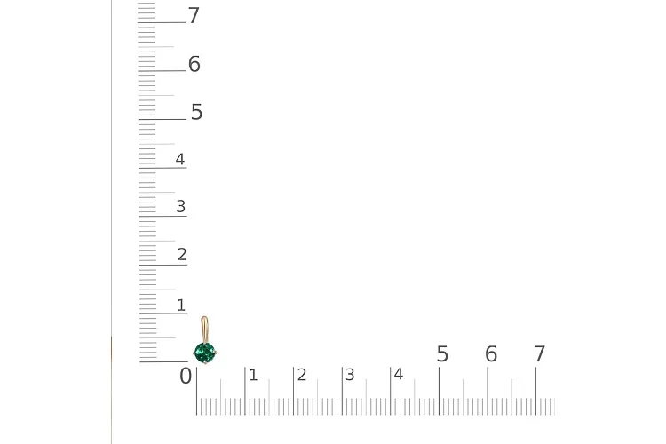 Подвеска из красного золота с изумрудом