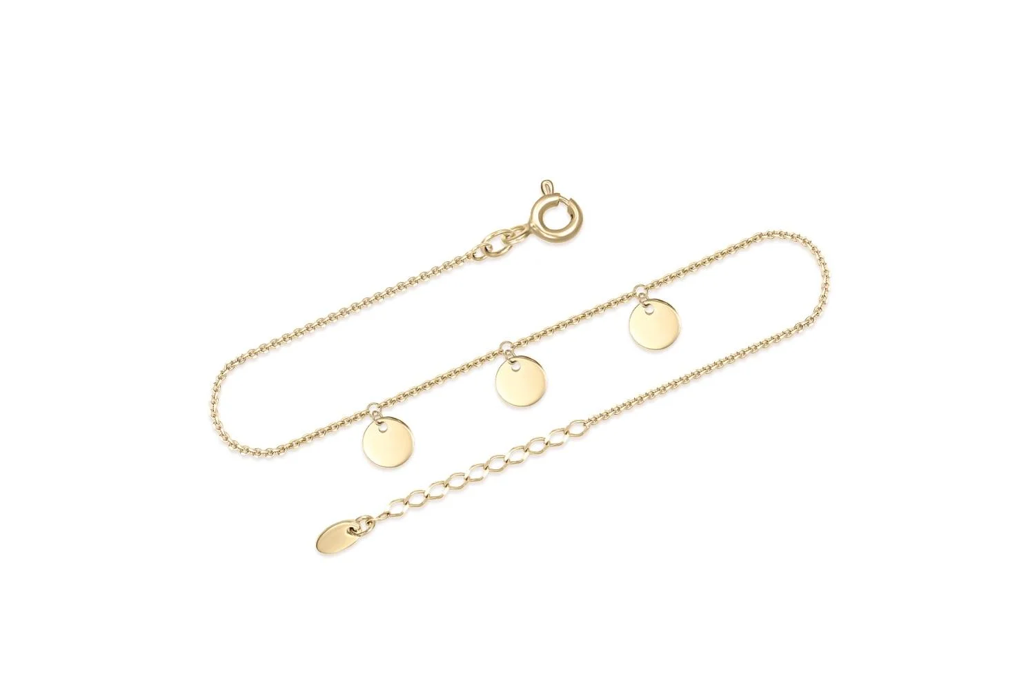 Браслет Круг из жёлтого золота без вставок