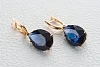 Серьги из красного золота с 2 корундами