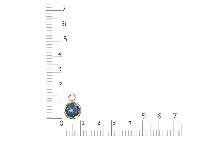 Подвеска серёг-трансформеров из жёлтого золота с топазом лондон