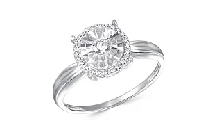 Кольцо из белого золота с 25 бриллиантами