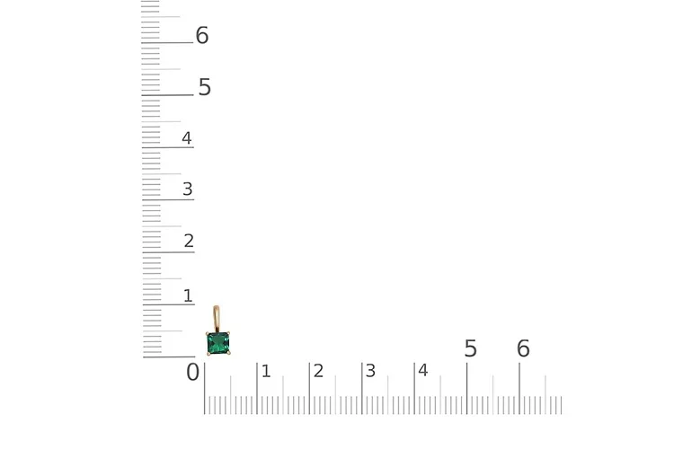 Подвеска из красного золота с изумрудом