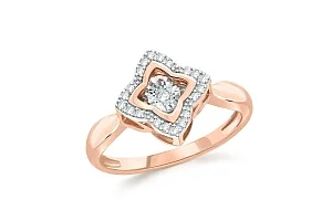 Кольцо Клевер из красного золота с 21 бриллиантами