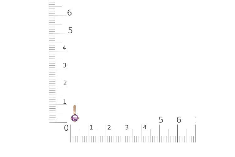 Подвеска из красного золота с аметистом