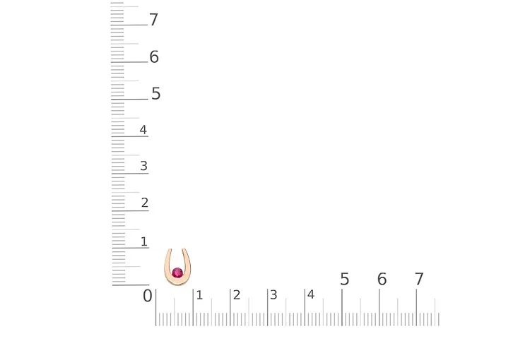 Подвеска из красного золота с рубином