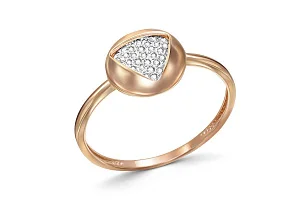 Кольцо из красного золота с 34 бриллиантами