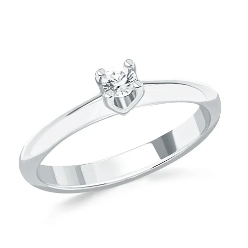 Кольцо из белого золота с бриллиантом