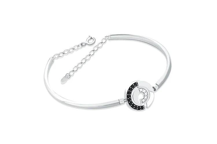 Браслет из белого золота с 16 фианитами