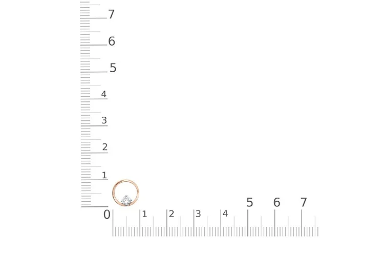 Подвеска Круг из красного золота с фианитом