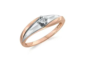 Кольцо из красного золота с бриллиантом