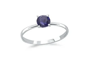 Кольцо из белого золота с иолитом