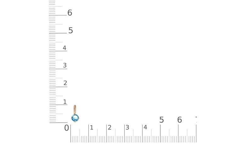 Подвеска из красного золота с топазом swiss