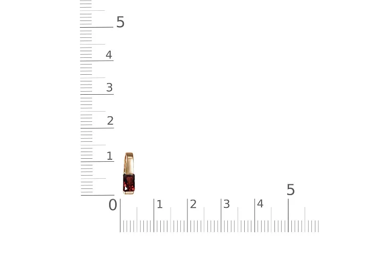 Подвеска из красного золота с гранатом