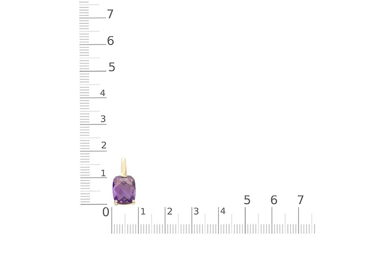 Подвеска из жёлтого золота с аметистом