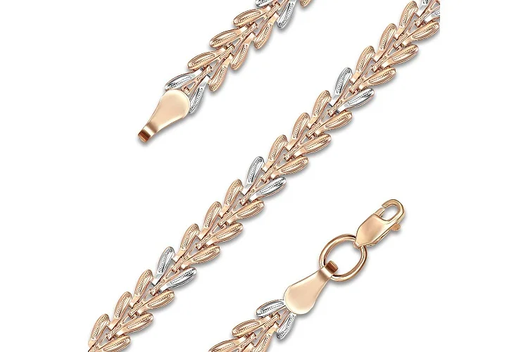 Браслет из красного золота без вставок