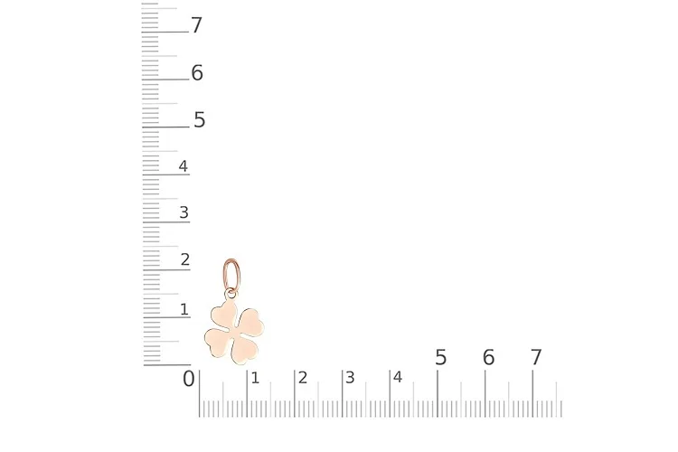 Подвеска Клевер из красного золота без вставок