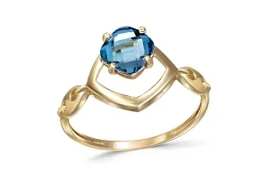 Кольцо из жёлтого золота с топазом лондон